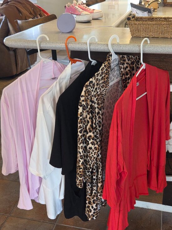 zeagoo Tops - Women's Draped Open Front Cardigan